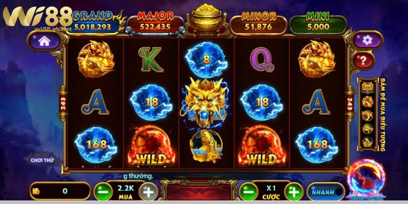 Kho Báu Tứ Linh WI88 - Slot Game Săn Hũ Linh Thú Cực Hấp Dẫn Hệ số trả thưởng của các biểu tượng trong slot Tứ linh